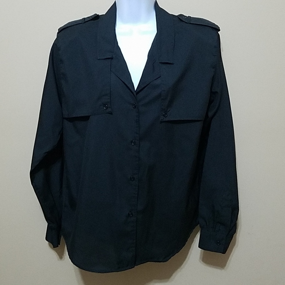 DVF Diane von Furstenberg Womens Top 6 VTG Military Satin Relaxed Minimalist